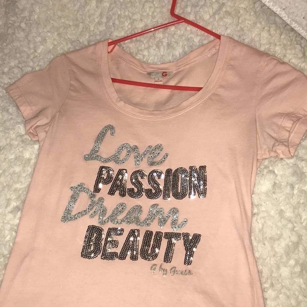 G by Guess light pink tee